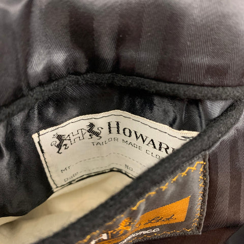H HOWARD Size M Black Cashmere Notch Lapel Coat