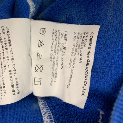 COMME des GARCONS GANRYU Size L Blue White Ombre Hooded Custom Sweatshirt