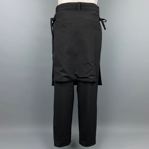 CHAPTER Size 32 Black Wool Blend Drop-Crotch Casual Pants