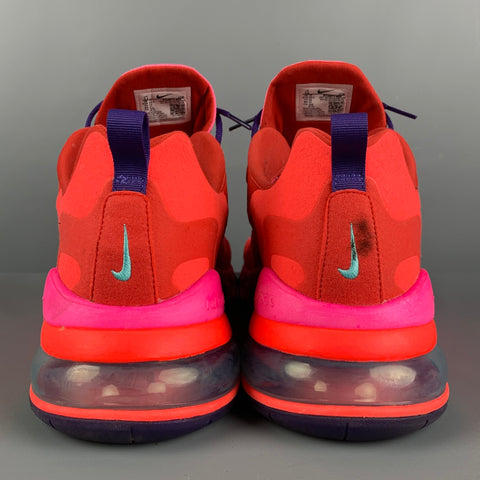 NIKE AIR70 React Size 14 Pink Red Color Block Leather Sneakers