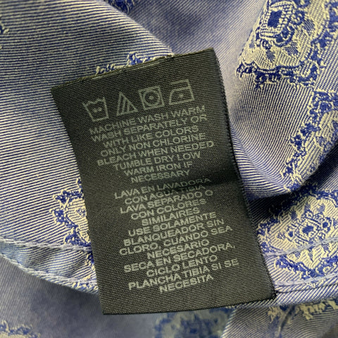 ROBERT GRAHAM Size XL Blue Print Cotton Button Up Long Sleeve Shirt