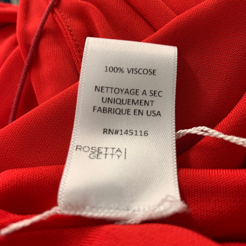 ROSETTA GETTY Size S Red Viscose Column Long Gown