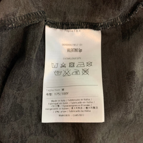 VALENTINO Size M Olive & Taupe Camouflage Cotton T-shirt