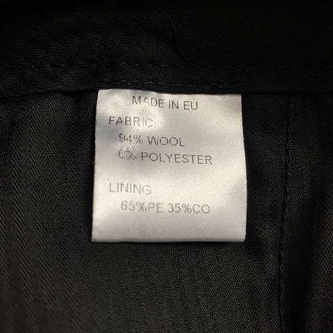 WALTER VAN BEIRENDONCK Size 32 Black Wool Polyester Zip Fly Dress Pants