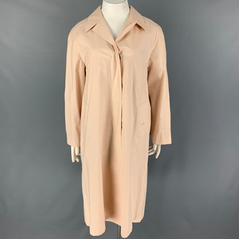 BURBERRY LONDON Size 10 Cream Peak Lapel Coat