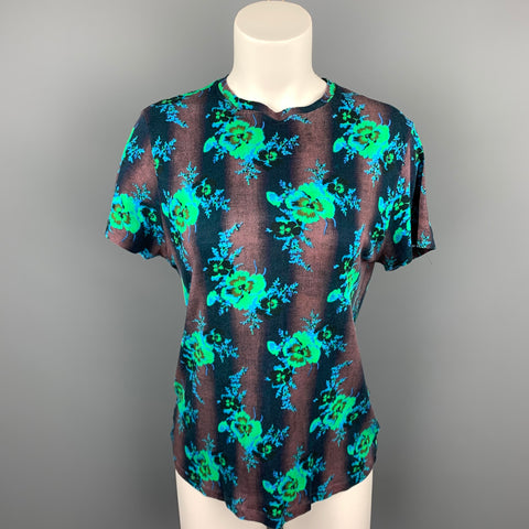 CHRISTOPHER KANE Taille M Jersey multicolore Coton floral Pull à manches courtes