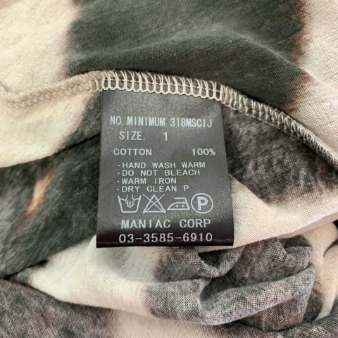 MANIAC CORP Size XS Olive & White Zebra Print Cotton Tank Top