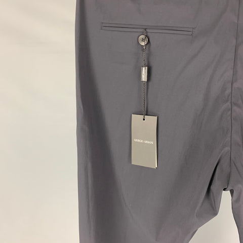 GIORGIO ARMANI Size 34 Navy Wool Blend Elastic Waistband Dress Pants