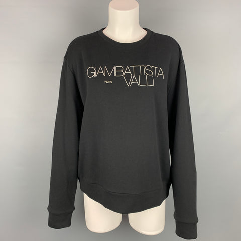 GIAMBATTISTA VALLI Taille XL Pull en coton noir et blanc