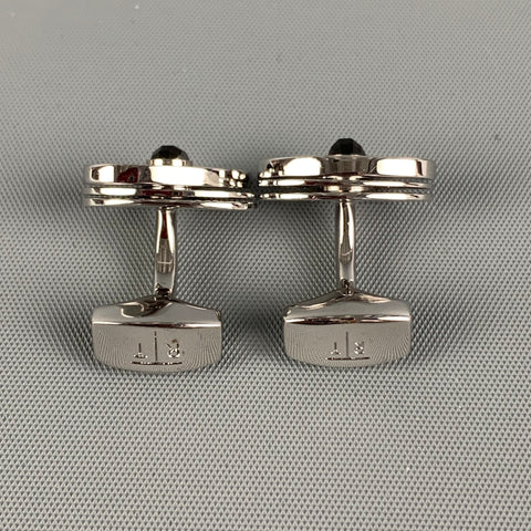 RT by TALEOSSIAN Boutons de manchette mécaniques ovales argentés