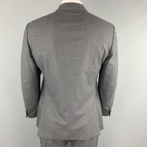 LARDINI Size 42 Dark Gray Wool Blend  Notch Lapel Suit