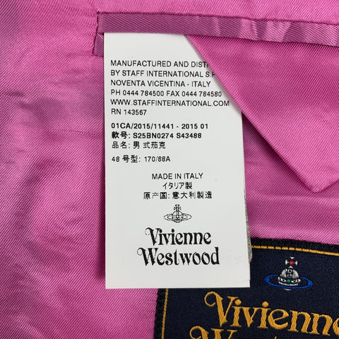 VIVIENNE WESTWOOD MAN Size 38 Purple Wool Short Sleeve Regular Fit 3 Piece Suit