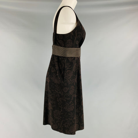 ETRO Robe sans manches plissée marron taille 6