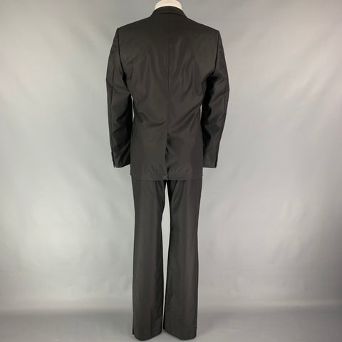 CALVIN KLEIN COLLECTION Taille 38 Costume à revers cranté en laine noire