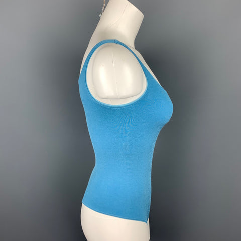 WOLFORD Taille S Body Coquille Jersey Coton/Nylon Bleu