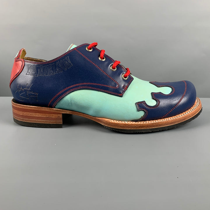 JOHN FLUEVOG Size 10 Blue Navy Leather Lace Up Shoes