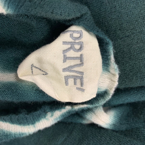 PRIVE' 45 Size S Green & Cream Tie Dye Cashmere Pullover