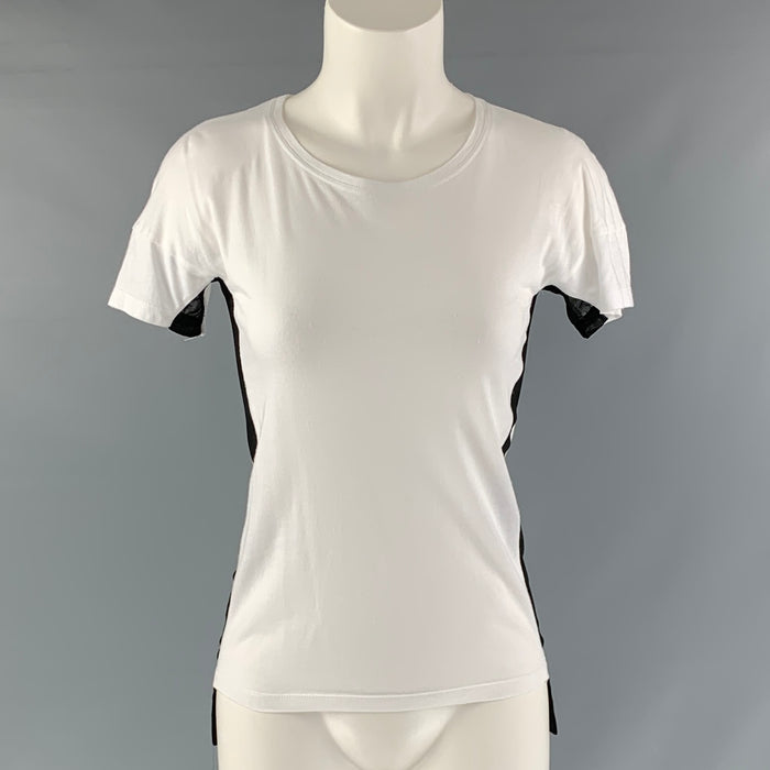 SONIA RYKIEL Size S White Black T-Shirt