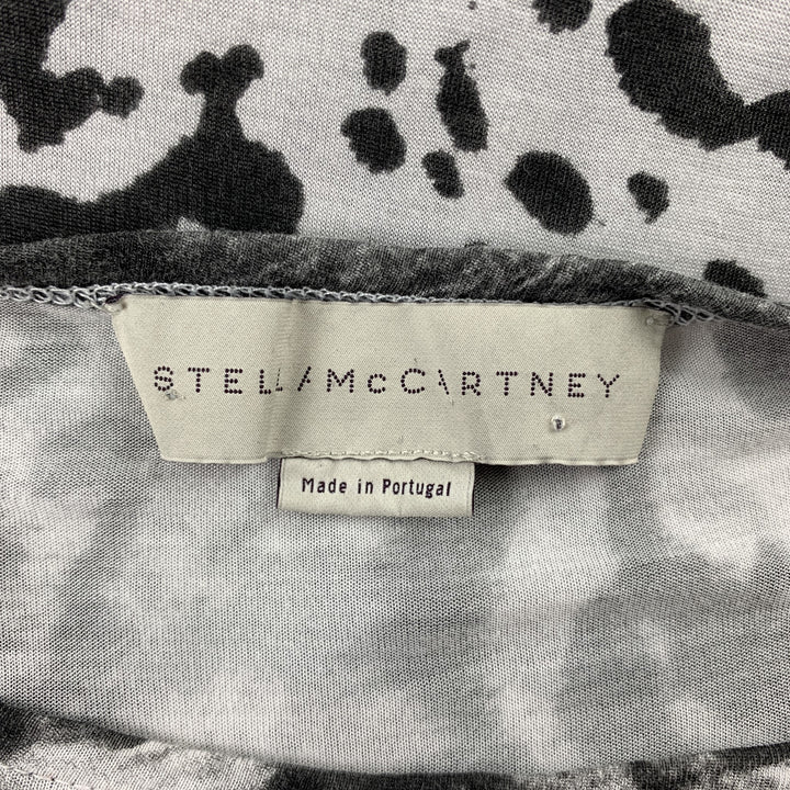 STELLA McCARTNEY Size S Black & White Leopard Print Sleeveless Casual Top