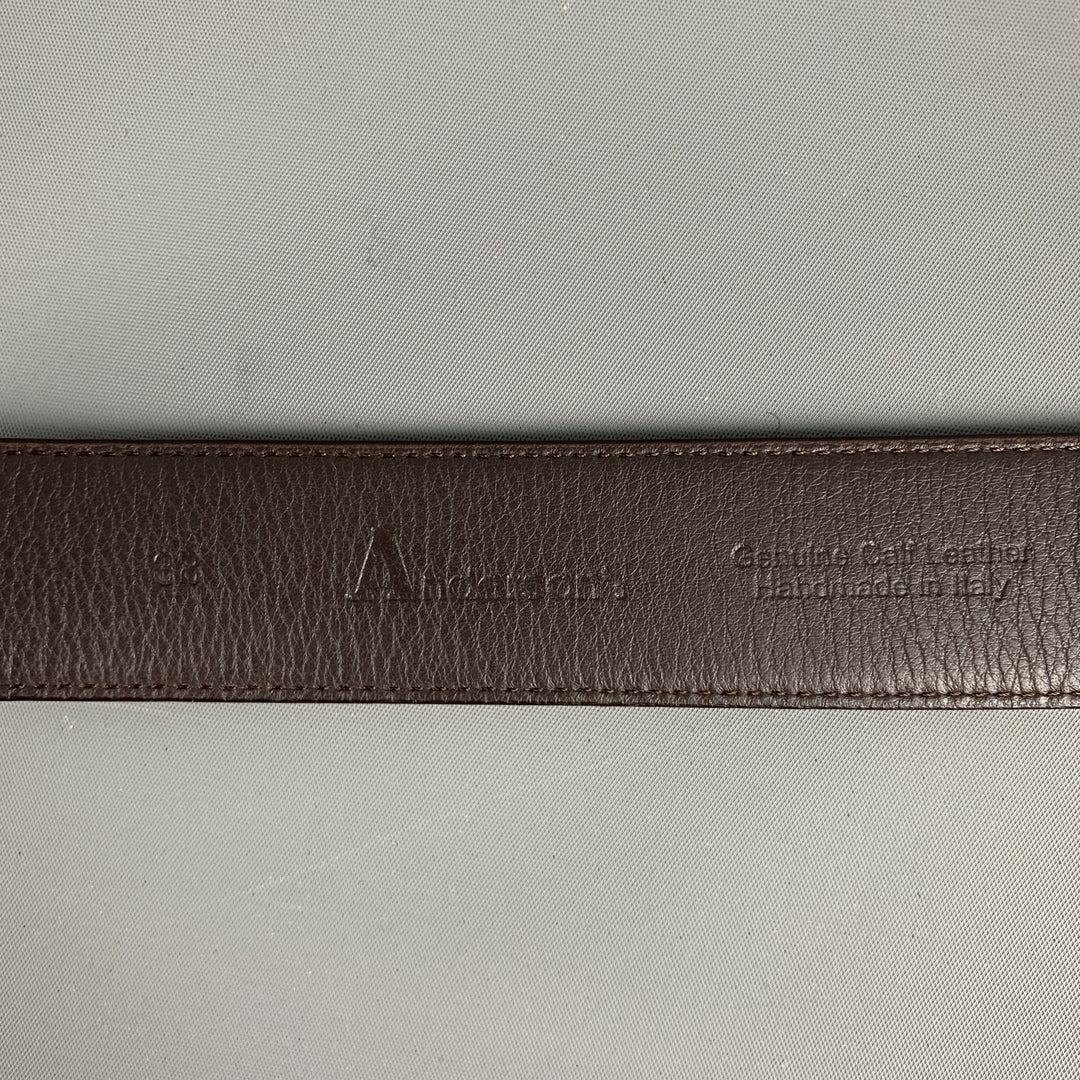 ANDERSON'S Size 38 Brown Leather Belt