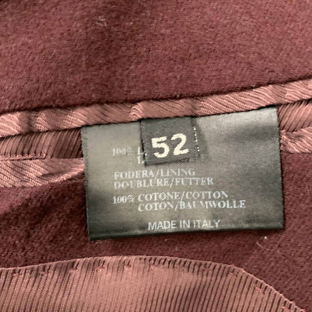 CoSTUME HOMME Size 42 Burgundy Wool Single Button Sport Coat