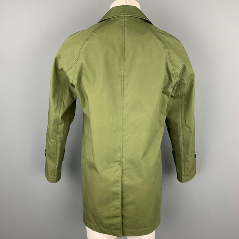 NANAMICA Size M Olive Gore-Tex Coated Cotton Hidden Buttoned Coat