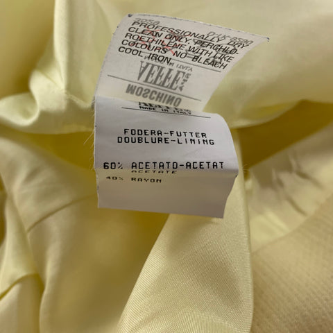 Vintage MOSCHINO COUTURE Size 8 Yellow Acetate Blend Jacket