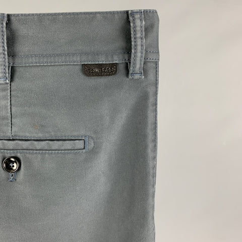 TOM FORD Size 38 Slate Cotton Flat Front Casual Pants