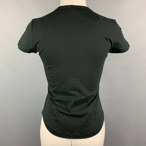 VIVIENNE WESTWOOD RED LABEL Taille S T-shirt en coton imprimé graphique noir et gris