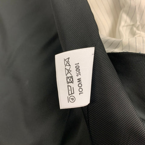 DRIES VAN NOTEN Size 38 Charcoal Wool Peak Lapel Sport Coat