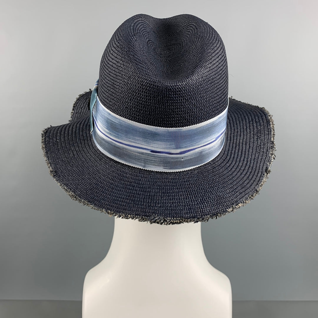 FILUHATS Size M Navy Woven Straw Hats