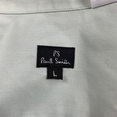 PS by PAUL SMITH Taille L Chemise à manches longues boutonnée en coton brodé pistache