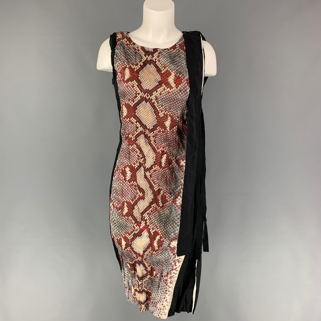 PRADA SS 09 Size 4 Burgundy Black Snake Skin Print Dress – Sui Generis  Designer Consignment