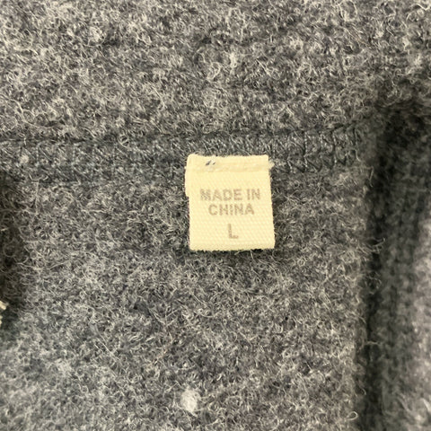BUCK MASON Chest Size L  Grey Wool Button Down Jacket