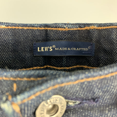 LEVI'S MADE & CRAFTED Size 32 x 23 Washed Indigo Selvedge Denim Zip Fly Jeans