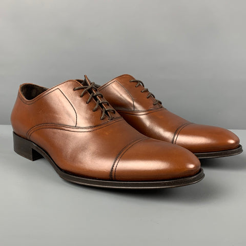 TO BOOT NY Size 9.5 Tan Leather Cap Toe Lace Up Shoes