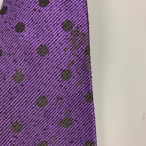VINTAGE Purple Black Dots Tie
