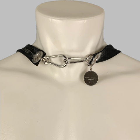 COMME des GARCONS HOMME FW 2019 Black Silver PVC Rubber Harness Necklace