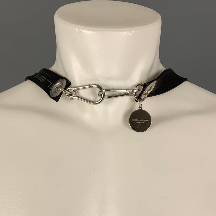 COMME des GARCONS HOMME FW 2019 Black Silver PVC Rubber Harness Necklace
