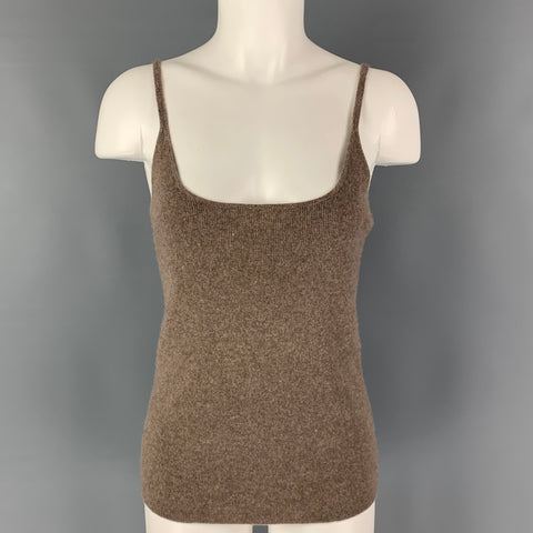 THE WHITE COMAPNY Size L Brown Cashmere Camisole Blouse