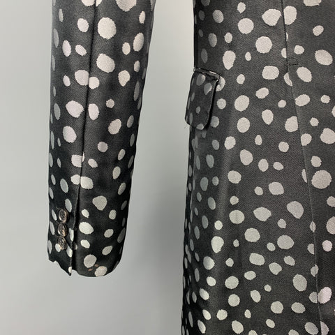 COMME des GARCONS HOMME PLUS Size S Black & Silver Dots Polyester Coat