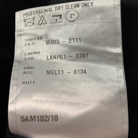LANVIN Size 46 Black Wool Silk Tuxedo Sport Coat
