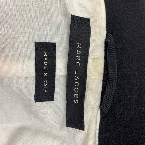 MARC JACOBS Size 46 Black Wool Biker Vest
