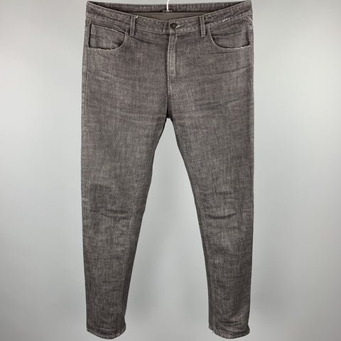 POEME BOHEMIEN Size 34 Black Denim Zip Fly Jeans
