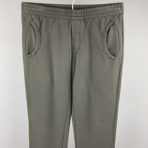 HELMUT LANG Size XS Black Cotton Button Fly Sweatpants