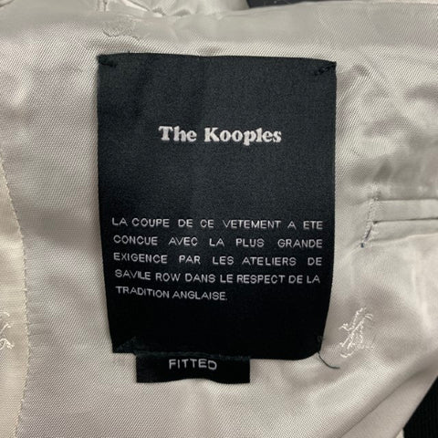 THE KOOPLES Size 38 Black White Wool Shawl Collar Sport Coat