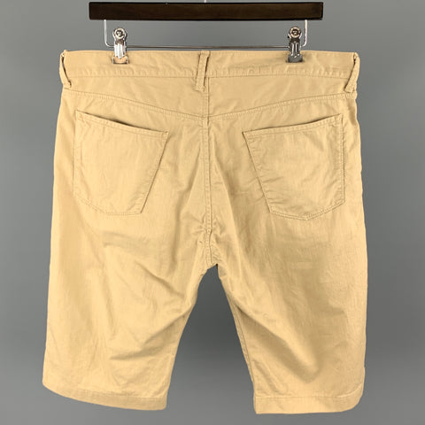 45rpm Talla 34 Caqui Pantalones cortos de algodón liso con cremallera