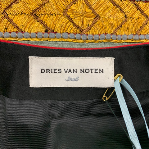 DRIES VAN NOTEN Size S Multi-Color Cotton Embroidered Cropped Vest