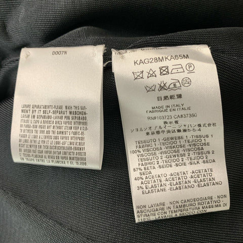 GIORGIO ARMANI Blazer de pedrería de viscosa naranja y pizarra talla 6