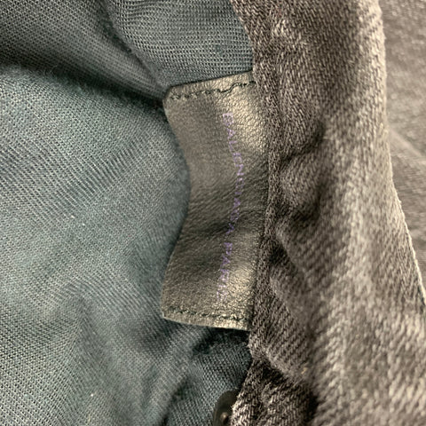BALENCIAGA Size 33 Black Wash Denim Button Fly Jeans